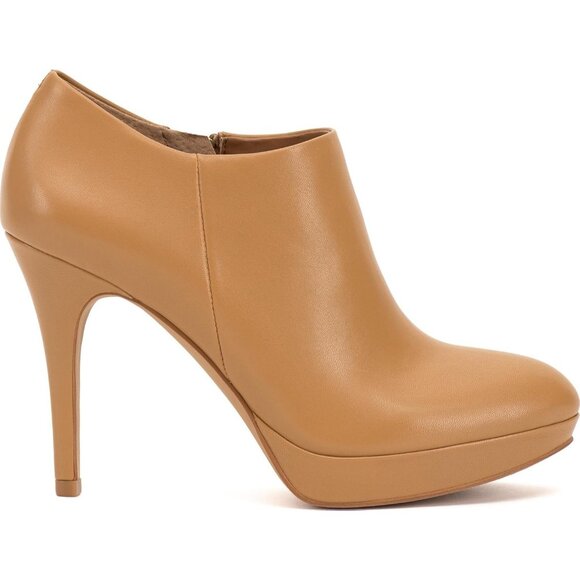 Vince Camuto Women's Light Cognac Leather Closed Pointed Toe High Heel Bootie - Picture 6 of 8